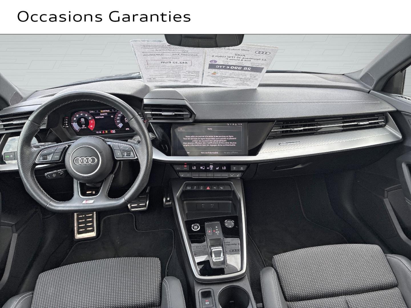 Voitures occasions Audi A3 Sportback S line Lille