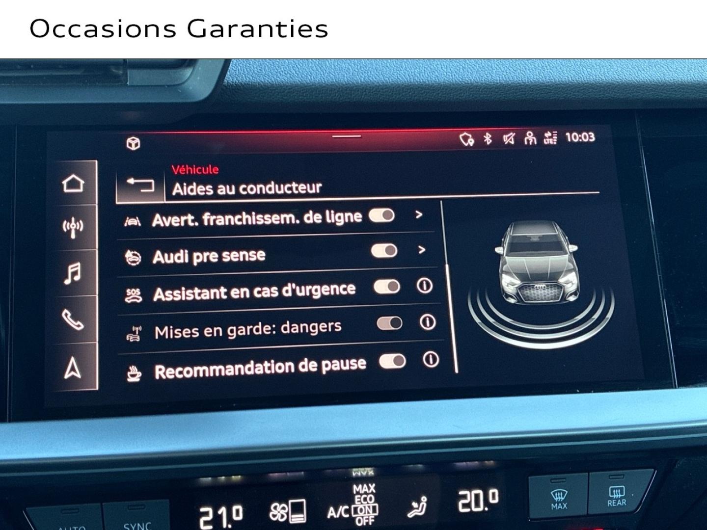 Voitures occasions Audi A3 Berline Design Luxe Clermont-Ferrand