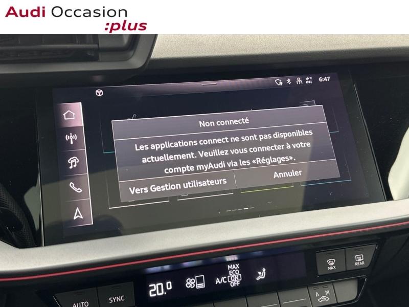 Voitures occasions Audi A3 Sportback S line Montigny-le-Bretonneux