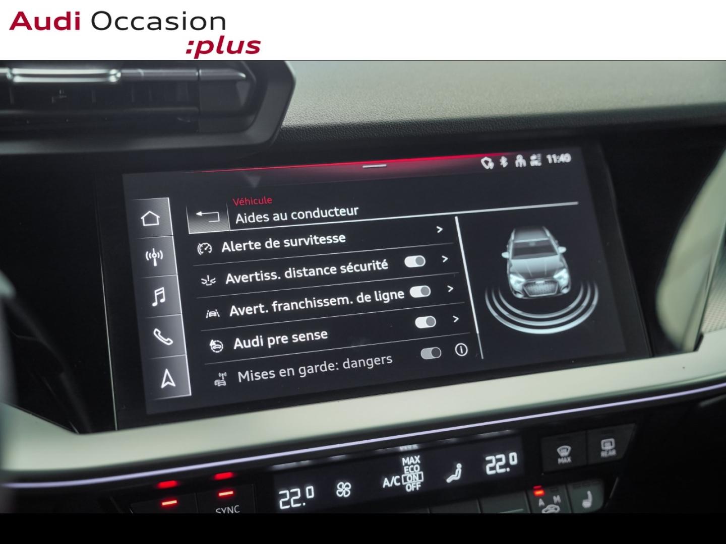 Voitures occasions Audi A3 Sportback S line Montigny-le-Bretonneux