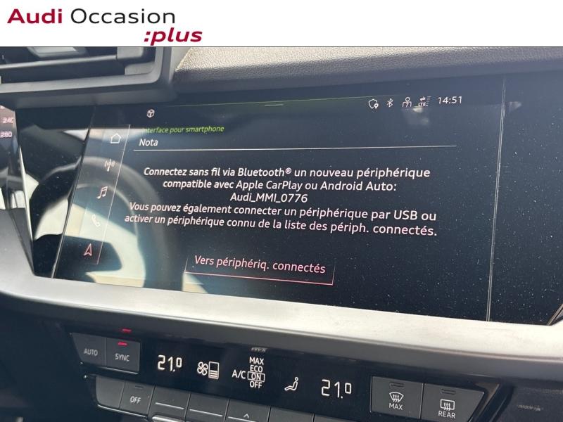 Voitures occasions Audi A3 Sportback S line Dechy