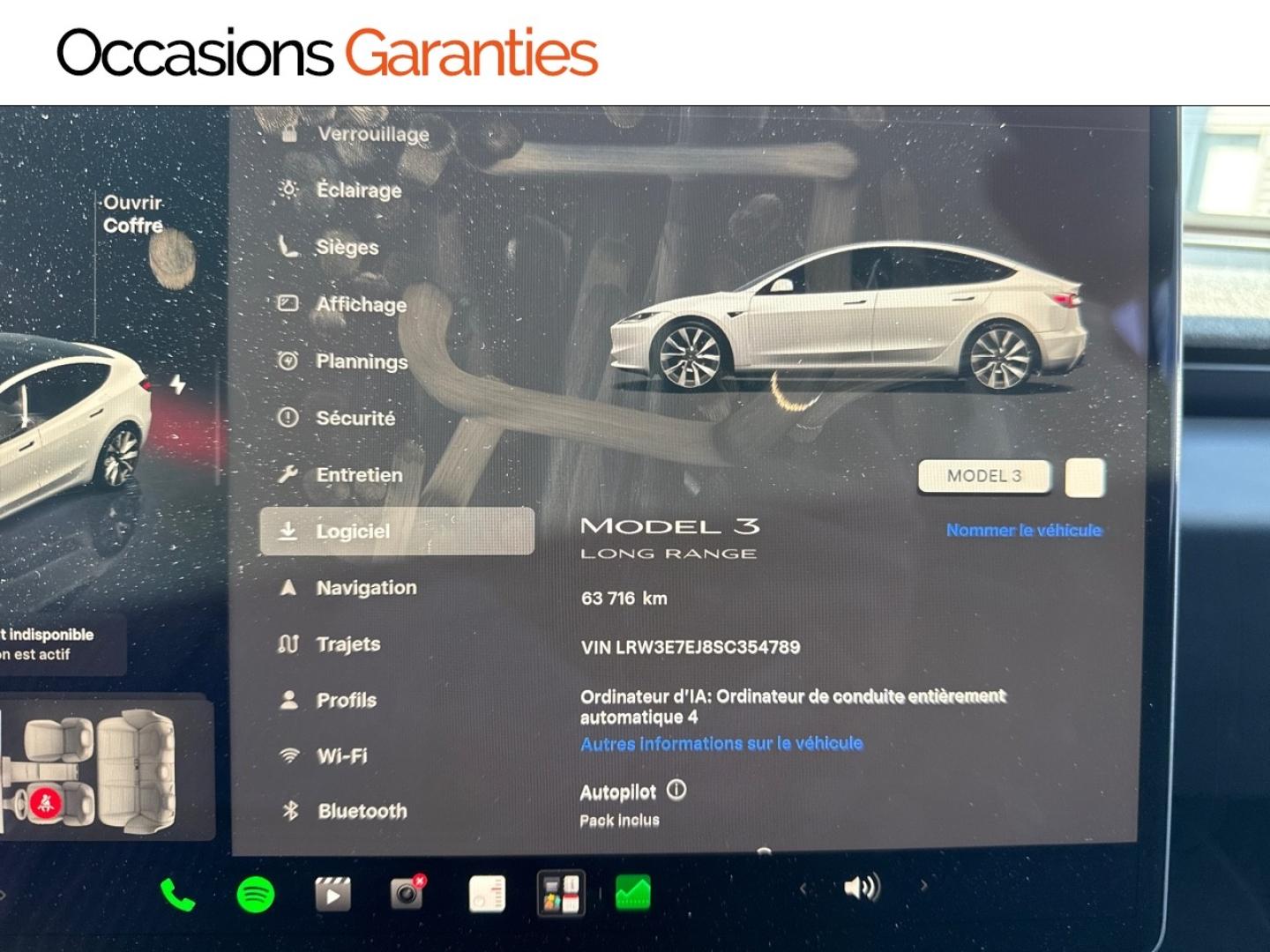 Voitures occasions TESLA MODEL 3 Standard Lens
