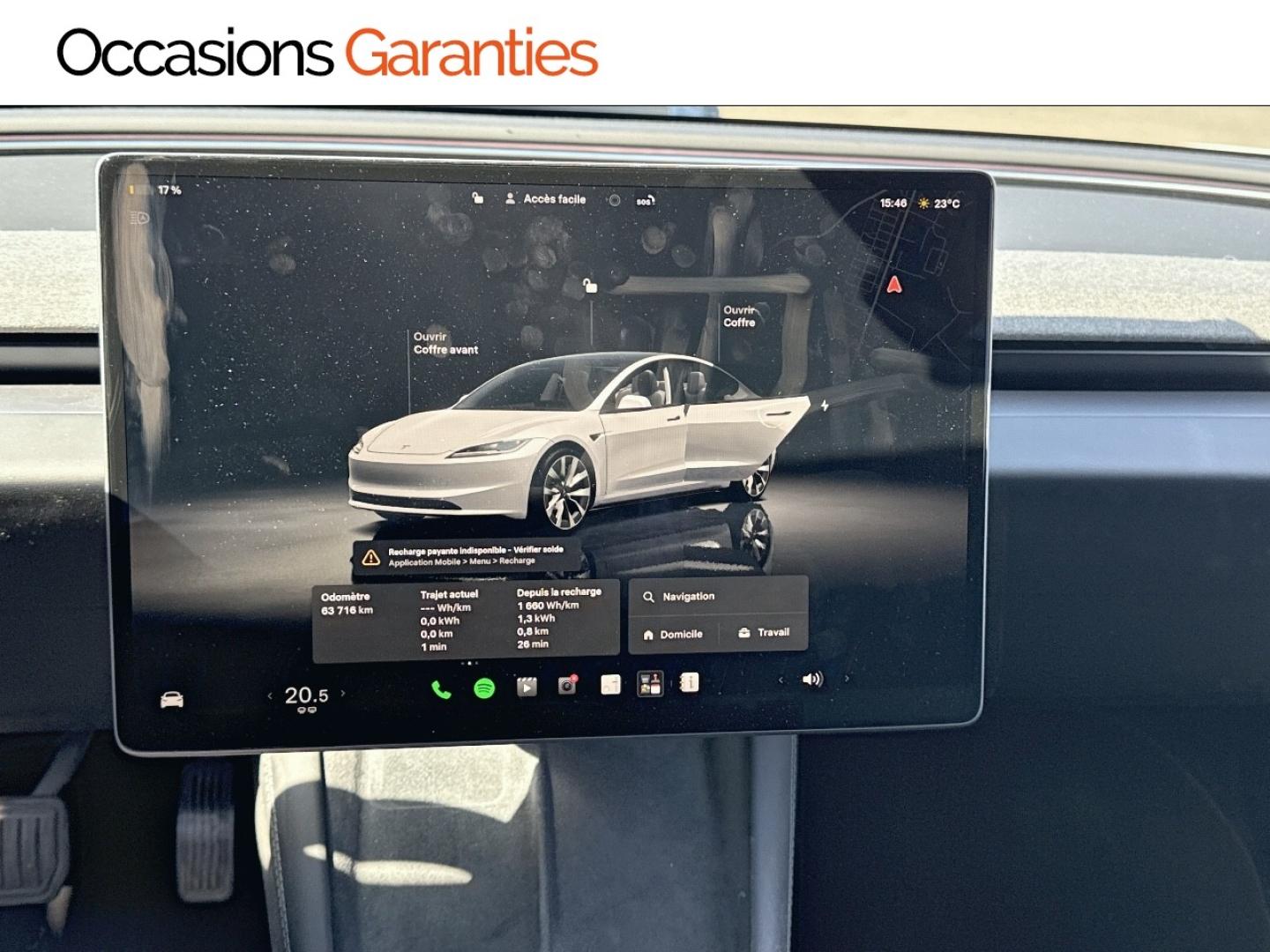 Voitures occasions TESLA MODEL 3 Standard Lens